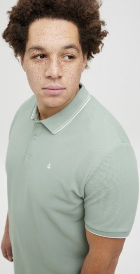 Jack & Jones AUSTIN CLASSIC Polo Iceberg Green - Polo majice - Moške Polo Majice za Močnejše Postave