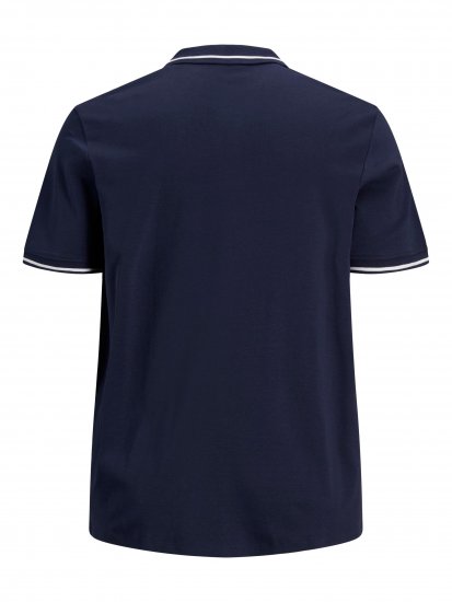 Jack & Jones Jersey Polo Navy - Polo majice - Moške Polo Majice za Močnejše Postave