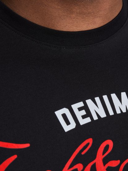 Jack & Jones Elogo T-Shirt Black - Kratke Majice - Moške kratke majice za močnejše postave