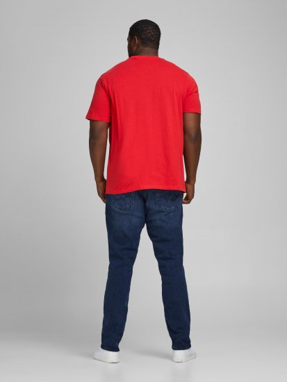 Jack & Jones Elogo T-Shirt True Red - Kratke Majice - Moške kratke majice za močnejše postave