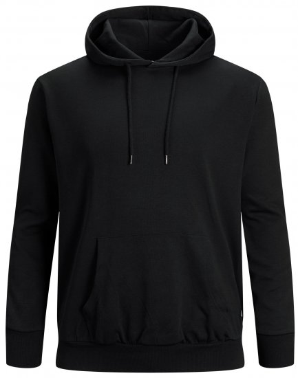 Jack & Jones Basic Hoodie Black - Puloverji & jopice - Moški Puloverji & Jopice za Močnejše Postave