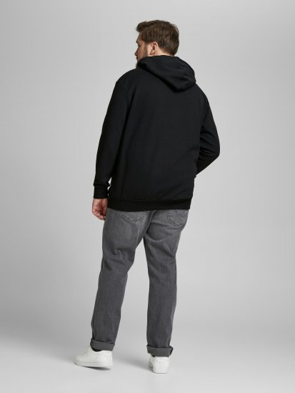 Jack & Jones Basic Hoodie Black - Puloverji & jopice - Moški Puloverji & Jopice za Močnejše Postave