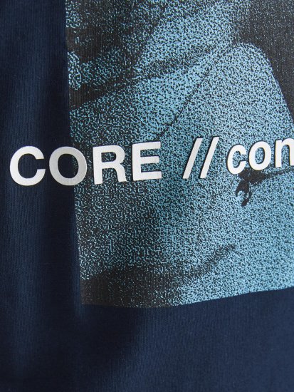 Jack & Jones Jump T-shirt Navy - Kratke Majice - Moške kratke majice za močnejše postave