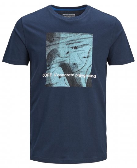 Jack & Jones Jump T-shirt Navy - Kratke Majice - Moške kratke majice za močnejše postave