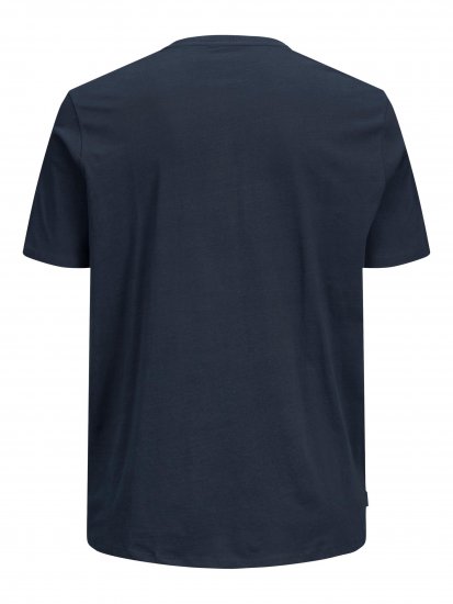 Jack & Jones Joshua T-shirt Navy - Kratke Majice - Moške kratke majice za močnejše postave