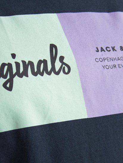 Jack & Jones Joshua T-shirt Navy - Kratke Majice - Moške kratke majice za močnejše postave