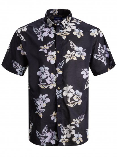 Jack & Jones Hazy Shirt S/S Dark Navy - Srajce - Moške srajce za Močnejše Postave
