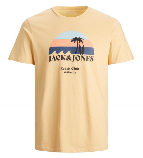 Jack & Jones Cabana T-Shirt Sahara Sun - Kratke Majice - Moške kratke majice za močnejše postave