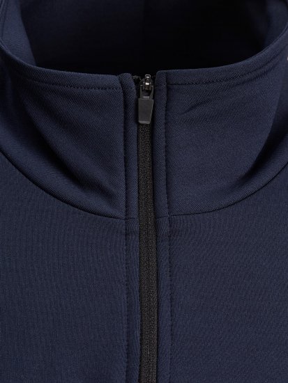 Jack & Jones Running Half Zip Sweat Navy - Puloverji & jopice - Moški Puloverji & Jopice za Močnejše Postave