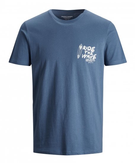 Jack & Jones Strims T-Shirt Ensign Blue - Kratke Majice - Moške kratke majice za močnejše postave