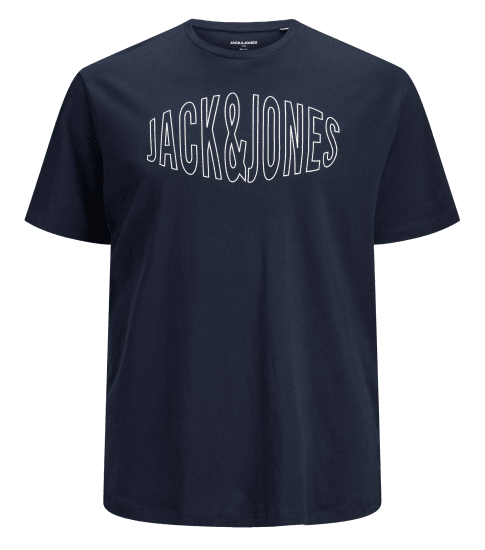 Jack & Jones Preston Crew Neck T-Shirt Navy - Kratke Majice - Moške kratke majice za močnejše postave