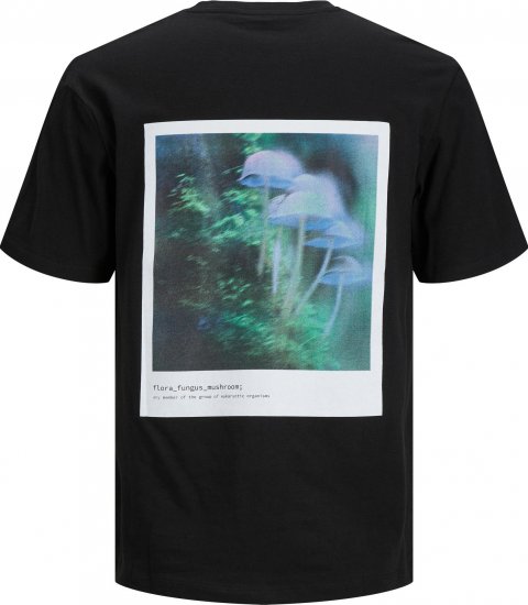 Jack & Jones JCOEDITION BERLIN T-Shirt Black - Kratke Majice - Moške kratke majice za močnejše postave