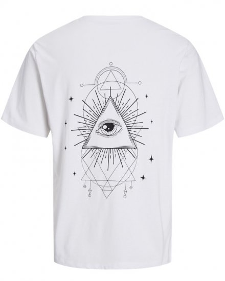 Jack & Jones Jackie Crew Neck T-Shirt White - Kratke Majice - Moške kratke majice za močnejše postave