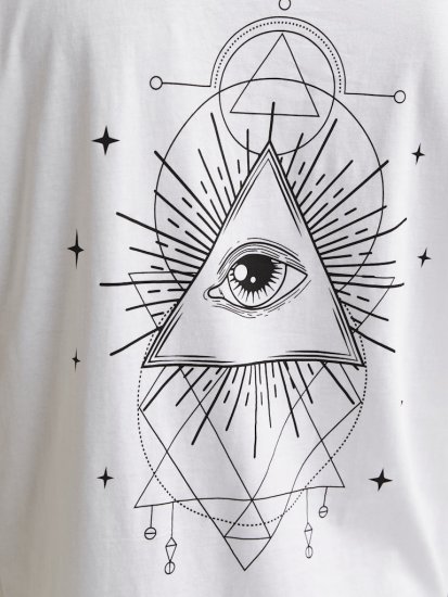 Jack & Jones Jackie Crew Neck T-Shirt White - Kratke Majice - Moške kratke majice za močnejše postave