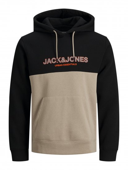 Jack & Jones JJEURBAN BLOCKING SWEAT Beige - Puloverji & jopice - Moški Puloverji & Jopice za Močnejše Postave