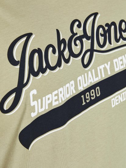 Jack & Jones JJELOGO TEE Light Green - Kratke Majice - Moške kratke majice za močnejše postave