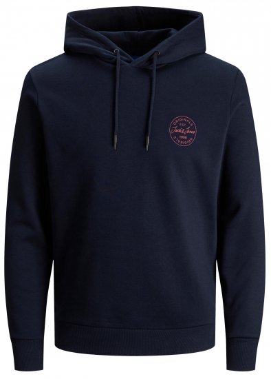 Jack & Jones JJESHARK SWEAT Hoodie Navy - Puloverji & jopice - Moški Puloverji & Jopice za Močnejše Postave