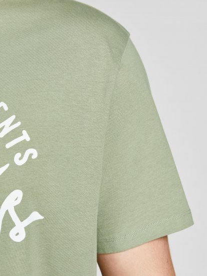 Jack & Jones JJERAFA TEE Light Green - Kratke Majice - Moške kratke majice za močnejše postave