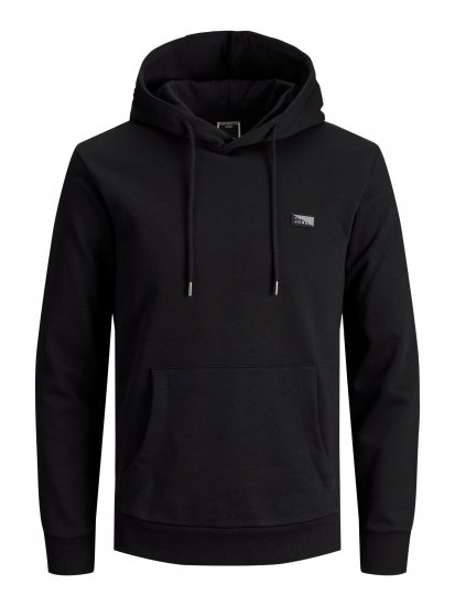 Jack & Jones JCOKING SWEAT HOOD Black - Puloverji & jopice - Moški Puloverji & Jopice za Močnejše Postave