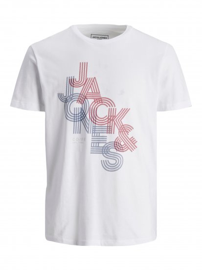 Jack & Jones JCOPOWER White T-Shirt - Kratke Majice - Moške kratke majice za močnejše postave