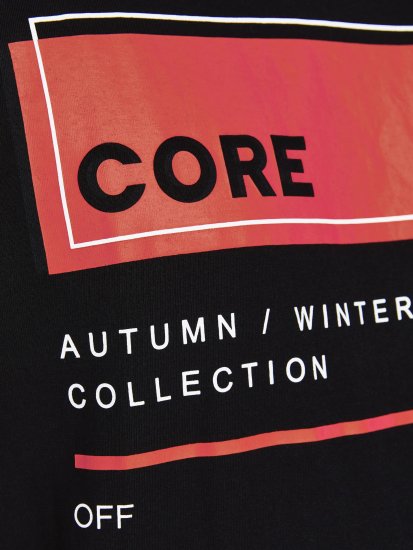 Jack & Jones JCOBOOSTER TEE Black - Kratke Majice - Moške kratke majice za močnejše postave