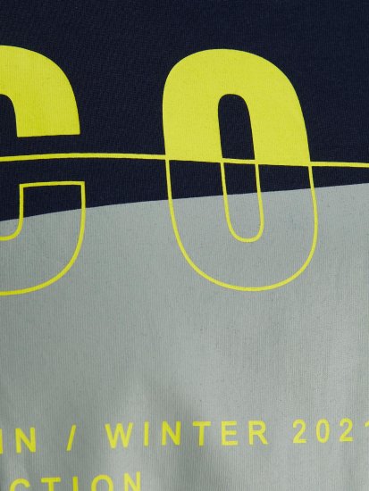Jack & Jones JCOBOOSTER TEE Navy - Kratke Majice - Moške kratke majice za močnejše postave