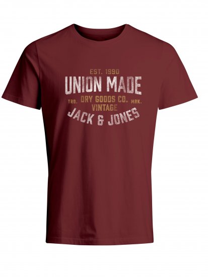 Jack & Jones JPRBLUBOOSTER TEE Red - Kratke Majice - Moške kratke majice za močnejše postave