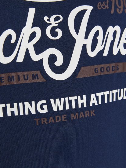 Jack & Jones JPRBLUBOOSTER TEE Navy - Kratke Majice - Moške kratke majice za močnejše postave