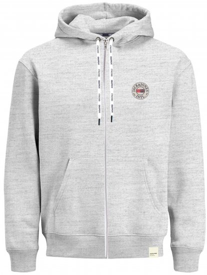 Jack & Jones JORINTERNATIONAL ZIP Hoodie Grey - Puloverji & jopice - Moški Puloverji & Jopice za Močnejše Postave