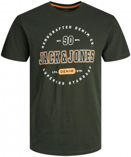Jack & Jones JJSTAMP TEE Green - Kratke Majice - Moške kratke majice za močnejše postave