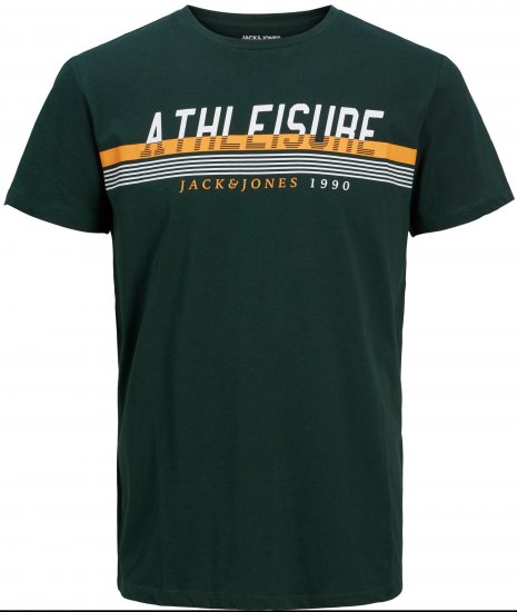 Jack & Jones JJIRON TEE Green - Kratke Majice - Moške kratke majice za močnejše postave