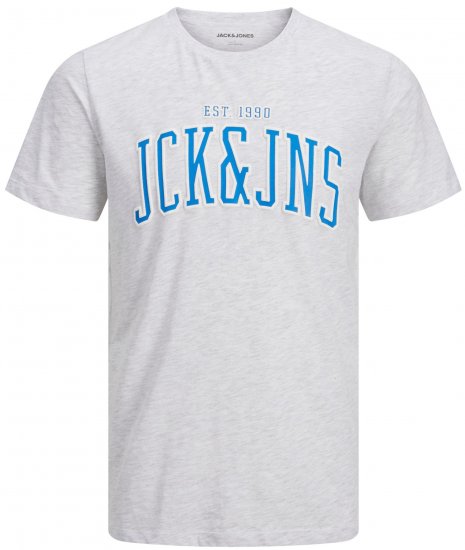 Jack & Jones JJCEMB TEE White - Kratke Majice - Moške kratke majice za močnejše postave