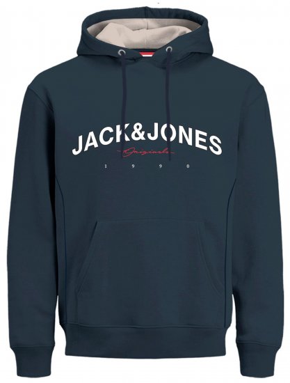 Jack & Jones JORFRIDAY Hoodie Navy - Puloverji & jopice - Moški Puloverji & Jopice za Močnejše Postave