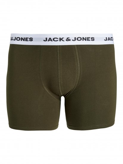 Jack & Jones BASIC White WB Trunks 5-Pack Green - Spodnje perilo & kopalne hlače - Moško Spodnje Perilo za močnejše postave