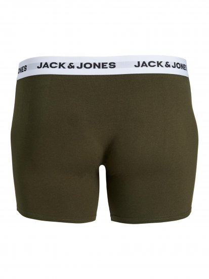 Jack & Jones BASIC White WB Trunks 5-Pack Green - Spodnje perilo & kopalne hlače - Moško Spodnje Perilo za močnejše postave