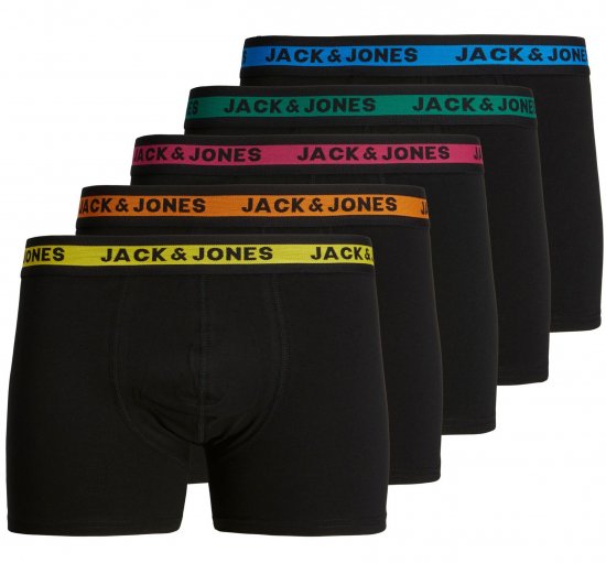 Jack & Jones JACJOSH Boxers 5-pack Black - Spodnje perilo & kopalne hlače - Moško Spodnje Perilo za močnejše postave
