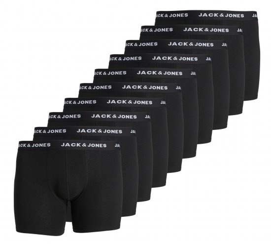 Jack & Jones JACHUEY Boxers 10-pack Black - Spodnje perilo & kopalne hlače - Moško Spodnje Perilo za močnejše postave