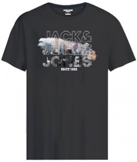 Jack & Jones JCOBOOSTER T-Shirt Black - Kratke Majice - Moške kratke majice za močnejše postave