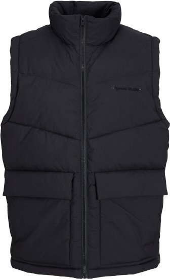 Jack & Jones JORVESTERBRO BODYWARMER Black - Jakne - Moške bunde za Močnejše Postave