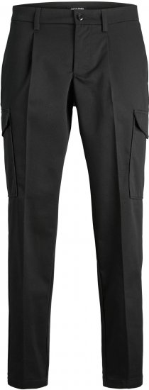 Jack & Jones JPSTBILL JJCLEAN TAPERED CARGO TROUSERS Black - Kavbojke & hlače - Moške Kavbojke in Hlače za Močnejše Postave