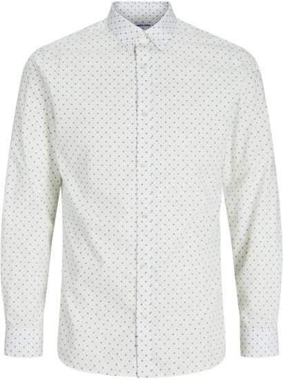 Jack & Jones JOE Dress Shirt LS White - Srajce - Moške srajce za Močnejše Postave