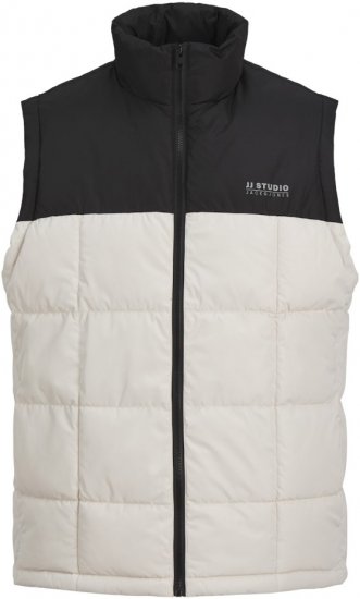 Jack & Jones BEN Square Quilted Bodywarmer Black/White - Jakne - Moške bunde za Močnejše Postave