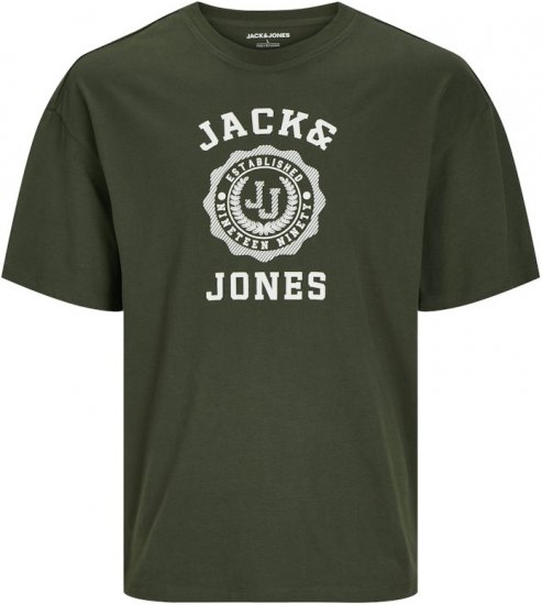 Jack & Jones VICTO T-Shirt Kombu Green - Kratke Majice - Moške kratke majice za močnejše postave