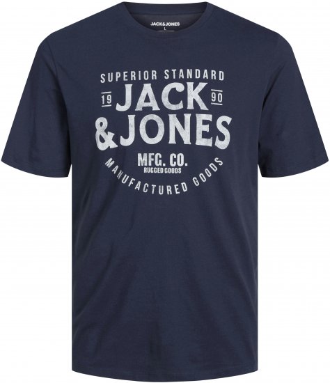 Jack & Jones JJJEANS T-Shirt Navy - Kratke Majice - Moške kratke majice za močnejše postave