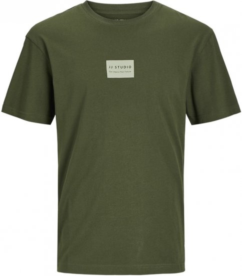 Jack & Jones HAKKAI T-Shirt Kombu Green - Kratke Majice - Moške kratke majice za močnejše postave