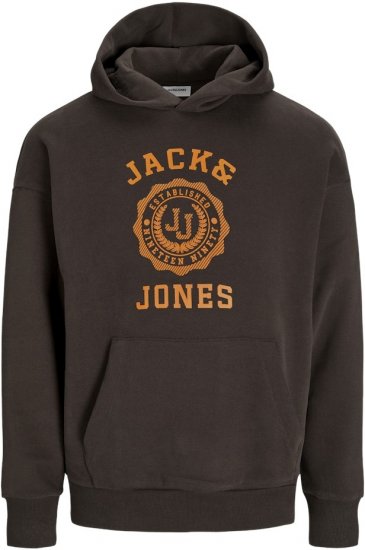 Jack & Jones VICTO Hoodie Brown - Puloverji & jopice - Moški Puloverji & Jopice za Močnejše Postave