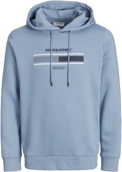 Jack & Jones South Hoodie Light Blue - Puloverji & jopice - Moški Puloverji & Jopice za Močnejše Postave