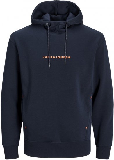Jack & Jones TREE Hoodie Navy Blazer - Puloverji & jopice - Moški Puloverji & Jopice za Močnejše Postave
