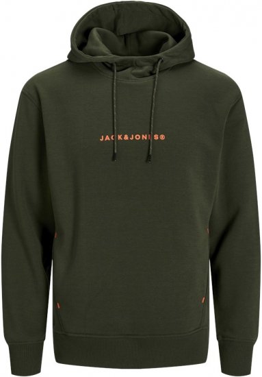 Jack & Jones TREE Hoodie Kombu Green - Puloverji & jopice - Moški Puloverji & Jopice za Močnejše Postave