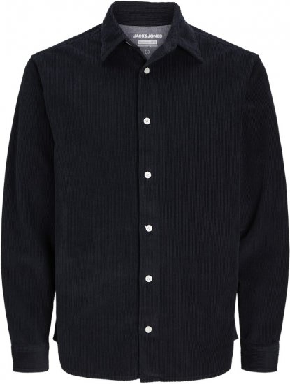 Jack & Jones CORDUROY Shirt Black - Srajce - Moške srajce za Močnejše Postave